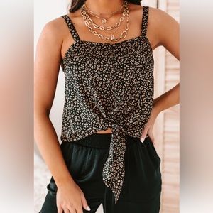Wishlist Apparel Leopard Print Silk Tank Top
